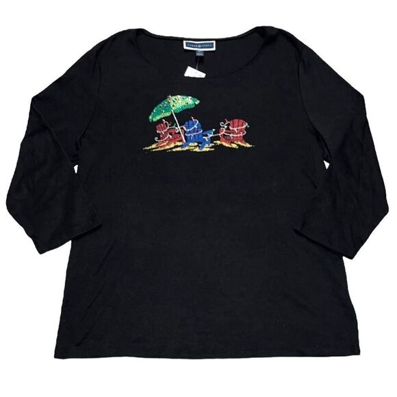 Karen Scott Ladies Holiday Pullover Top - Picture 1 of 11